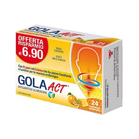 Gola Act Miele Arancia 24 Compresse Orosolubili