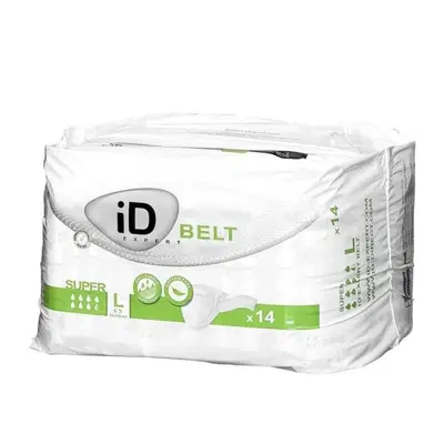 PANNOLONE PER INCONTINENZA ID BELT SUPER TAGLIA LARGE N2 14 PEZZI PANNOLONE PER INCONTINENZA ID BELT SUPER TAGLIA LARGE N2 14 PEZZI