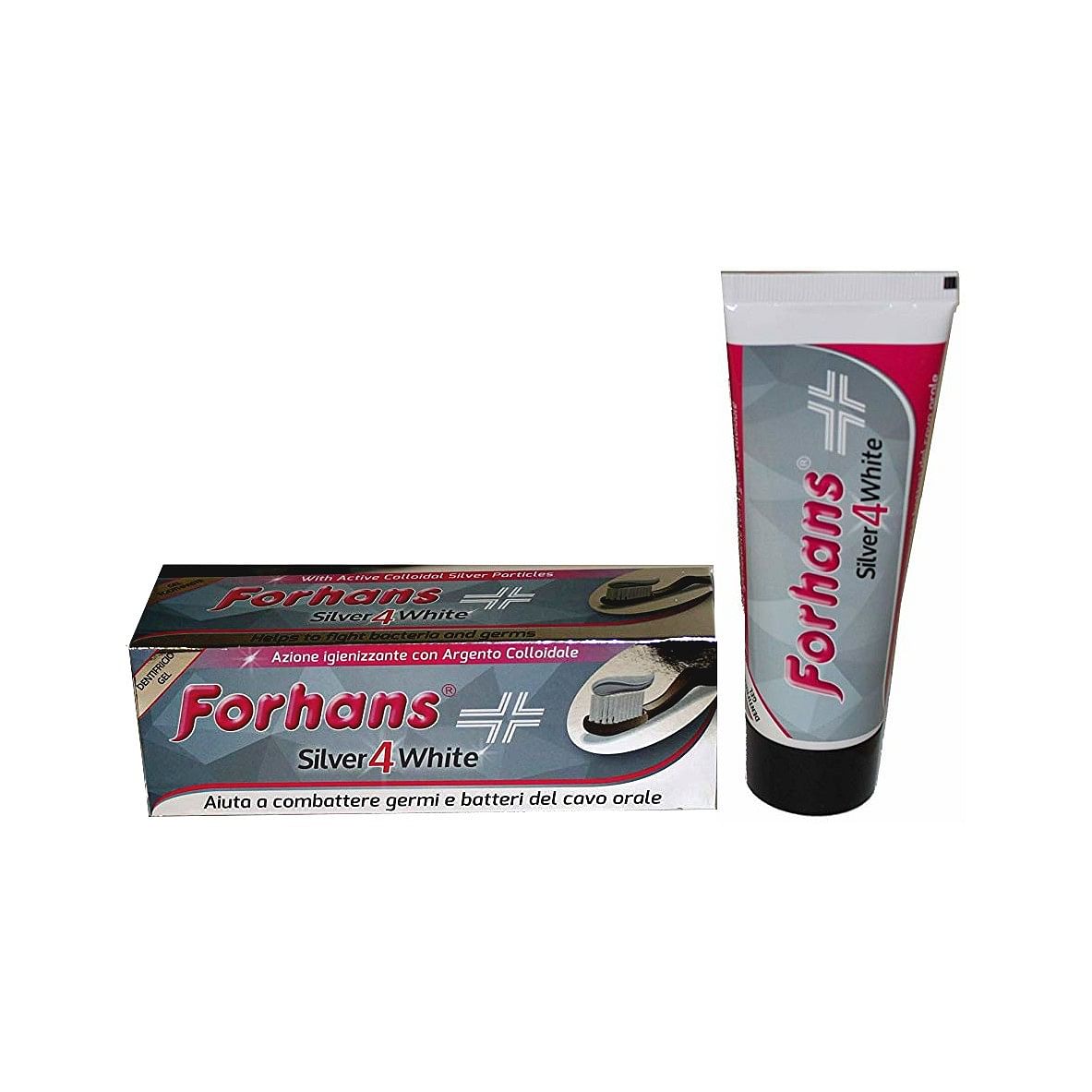 Dentifricio Silver 4 White Forhans 75 Ml