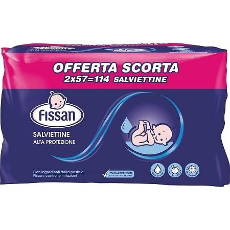 Fissan Salviettine Alta Protezione Bipack 57 Pezzi