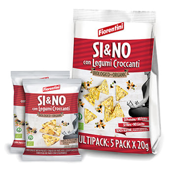 BIO SI & NO DI MAIS CON LEGUMI CROCCANTI 5 CONFEZIONI 20 G