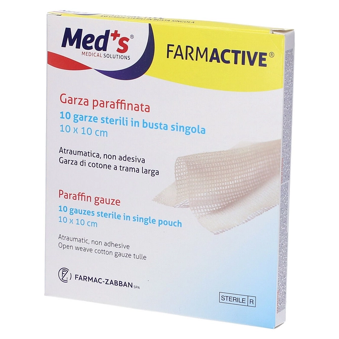 Garza Farmactive Paraffinata 10 X10 Cm 10 Pezzi