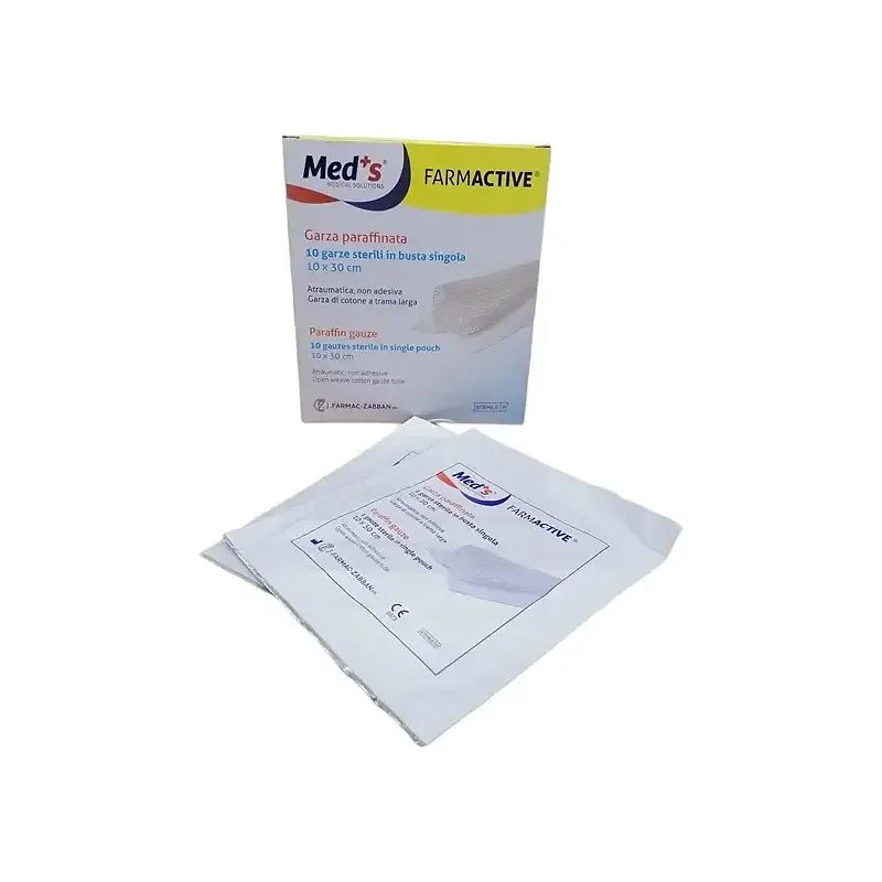 Garza Meds Farmactive Paraffinata Sterile 10 X30 Cm