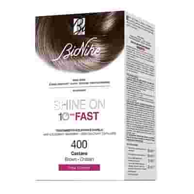 BIONIKE SHINE ON FAST TRATTAMENTO COLORANTE CAPELLI CASTANO 400 60 ML + TUBO 60 ML