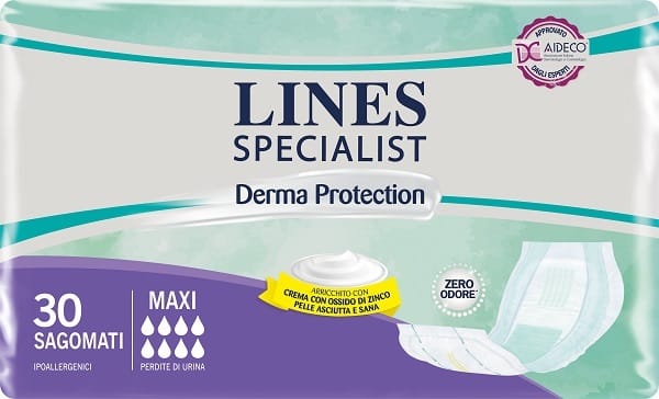 LINES SPECIALIST DERM PANNOLONE SAGOMATO MAXI 30 PEZZI