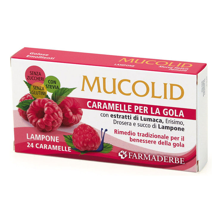 Mucolid Bronc Lumaca & Lampone 24 Caramelle