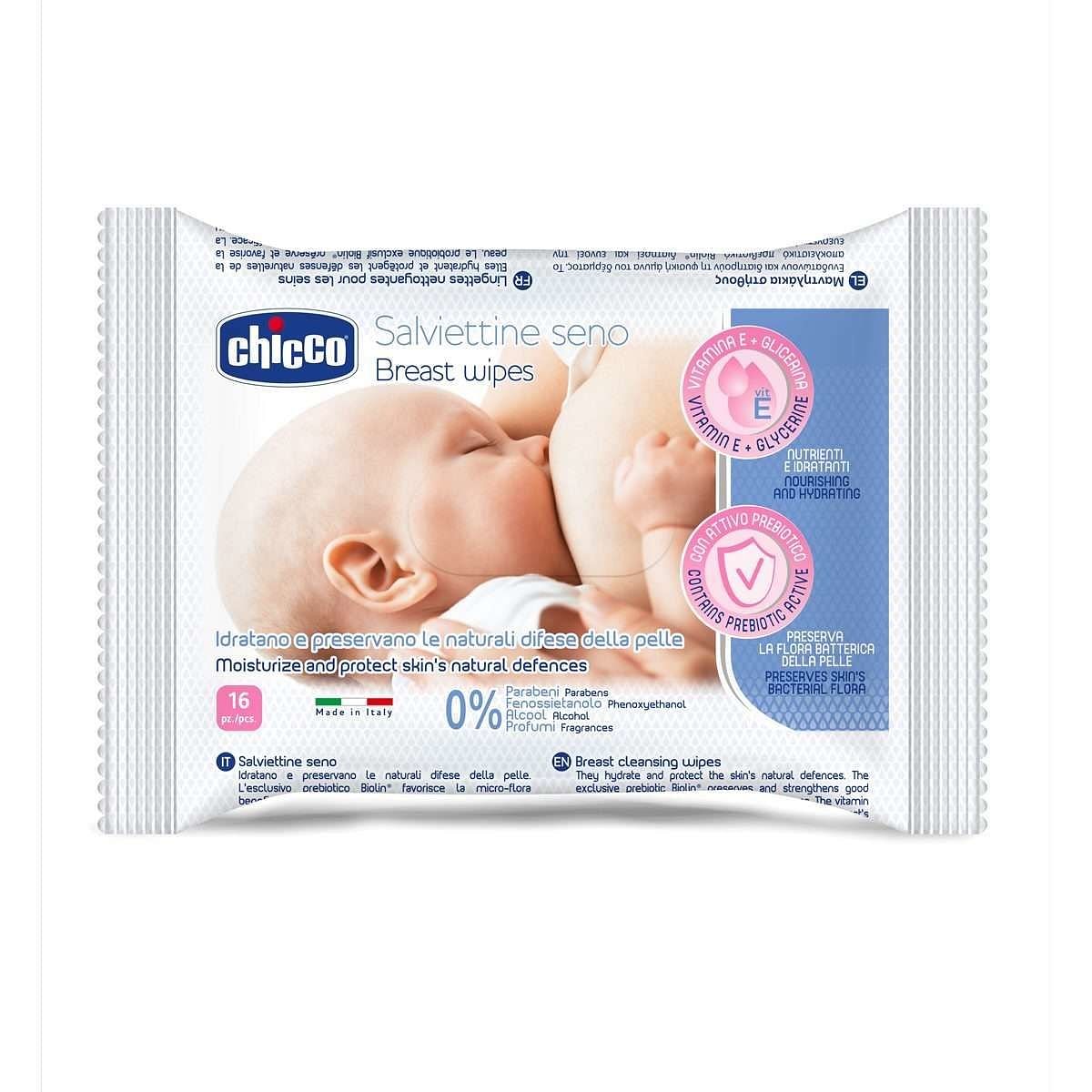 Chicco Salviette Detergenti Per Il Seno 16 Pezzi