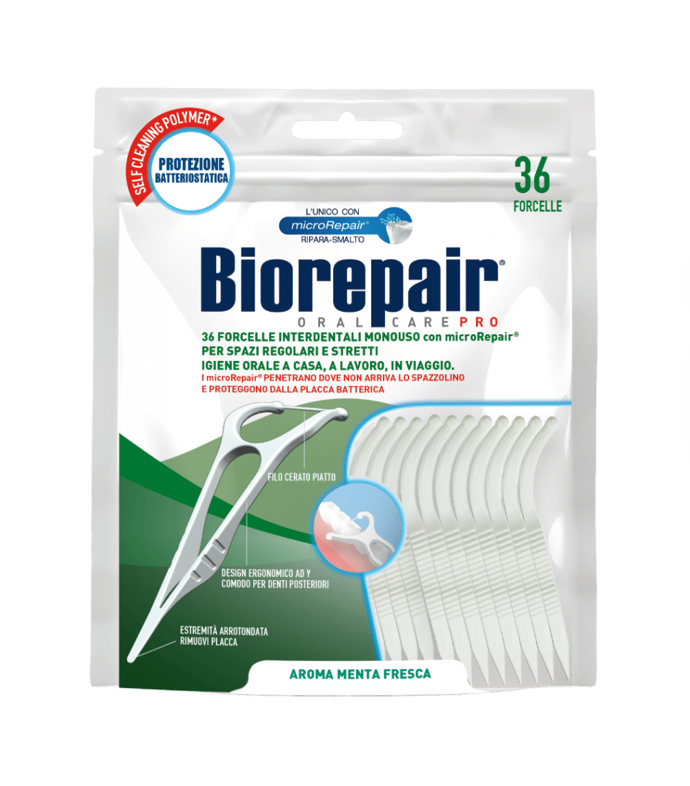 BIOREPAIR ORAL CARE ANTIBATTERICO FORCELLE INTERDENTALI MONOUSO 36 PEZZI