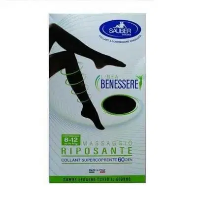 COLLANT SUPERCOPRENTE SAUBER 8-12MMHG NERO 2 COLLANT SUPERCOPRENTE SAUBER 8-12MMHG NERO 2