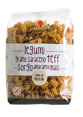 GAROFALO RADIATORI PASTA SENZA GLUTINE LEGUMI E CEREALI 400 G GAROFALO RADIATORI PASTA SENZA GLUTINE LEGUMI E CEREALI 400 G