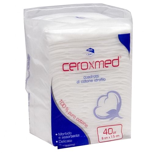 Ceroxmed Quadrotti Di Cotone Irofilo 40 Pezzi