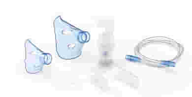 SOFFIO CUBE KIT ACCESSORI RICAMBIO CON AMPOLLA, BOCCAGLIO E FOCELLA NASALE, MASCHERA PEDIATRICA E ADULTI, TUBELLO E FILTRI DI RICAMBIO E BORSA PORTA ACCESSORI