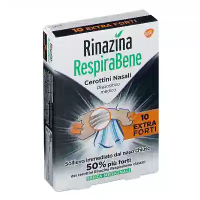 RINAZINA RESPIRABENE CEROTTI NASALI EXTRA FORTI 10 PEZZI