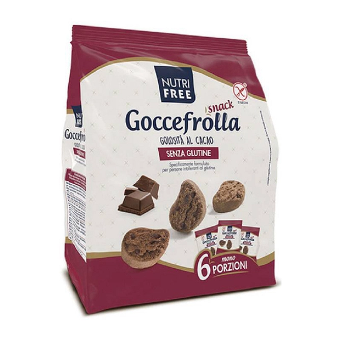 Nutrifree Goccefrolla Snack Golosita' Al Cacao Senza Lattosio 6 Monoporzioni Da 40 G