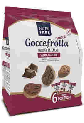 NUTRIFREE GOCCEFROLLA SNACK GOLOSITA' AL CACAO SENZA LATTOSIO 6 MONOPORZIONI DA 40 G