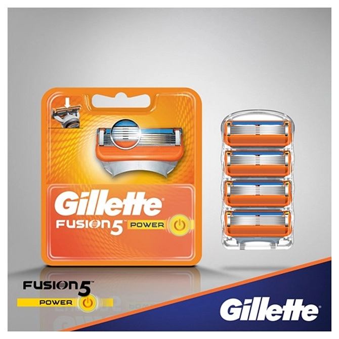 Gillette Fusion Power Lame 4 Pezzi
