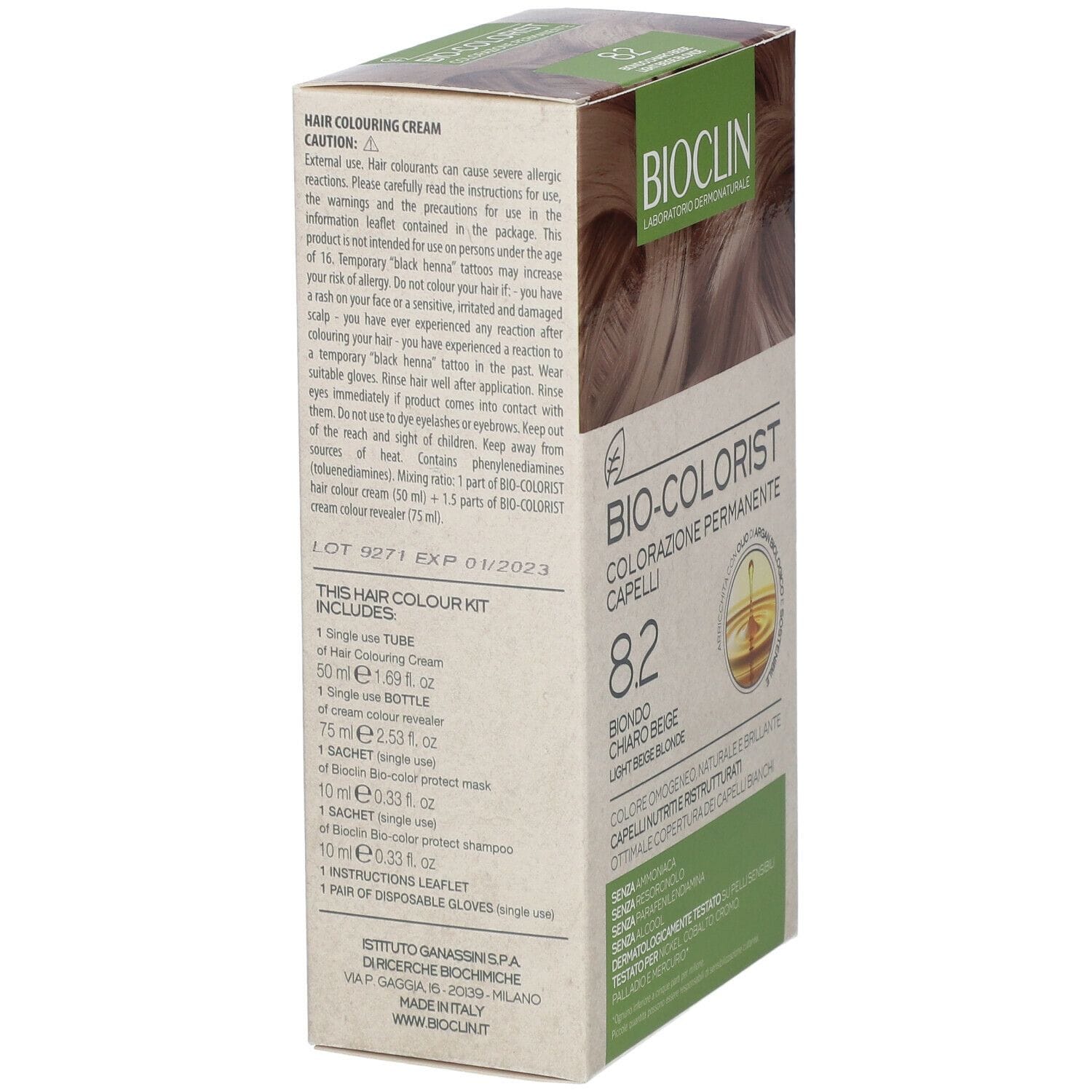 BIOCLIN BIO COLORIST 8,2 BIONDO CHIARO BEIGE