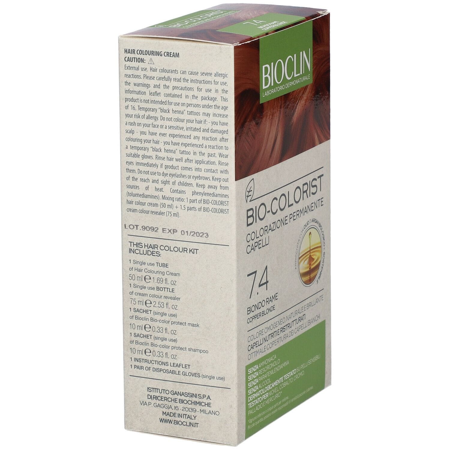 BIOCLIN BIO COLORIST 7,4 BIONDO RAME