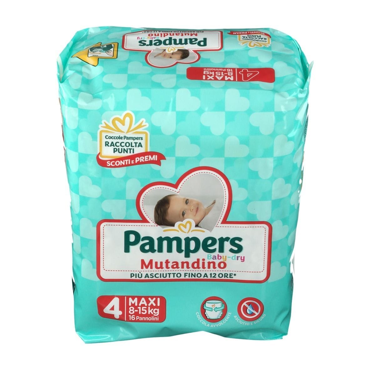 PAMPERS BABY DRY MUTANDINA MAXI 4 SMALL PACK 16 PEZZI