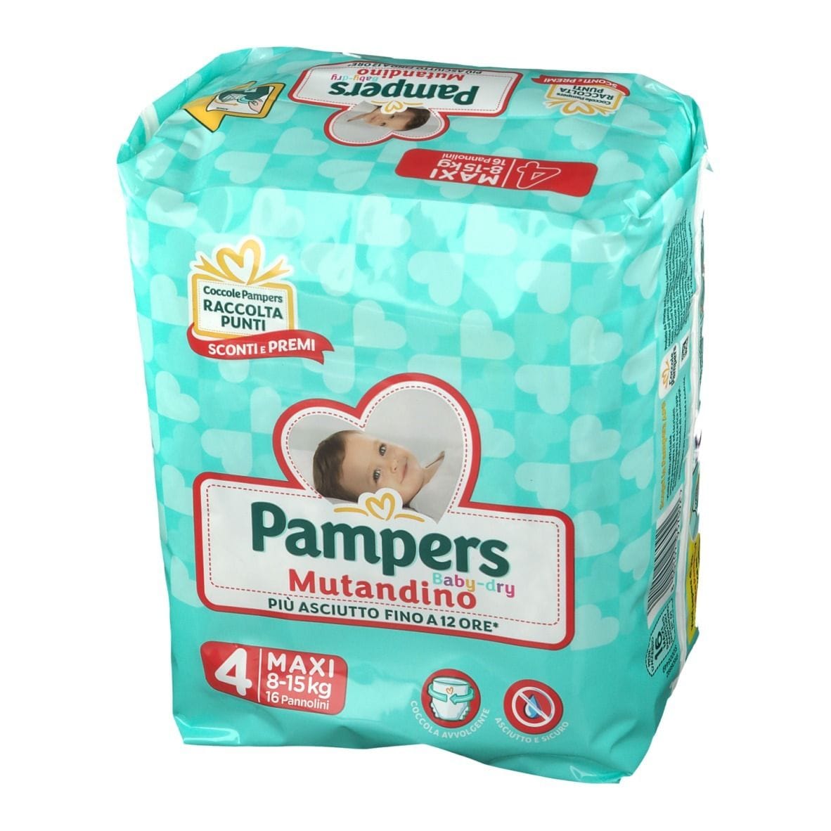PAMPERS BABY DRY MUTANDINA MAXI 4 SMALL PACK 16 PEZZI
