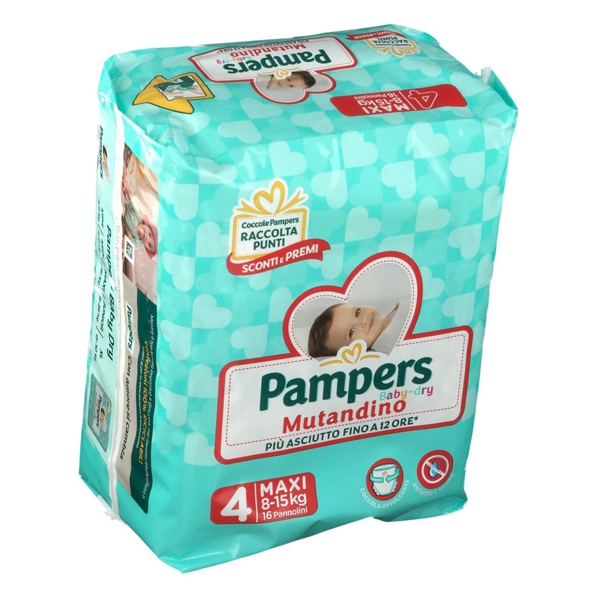 PAMPERS BABY DRY MUTANDINA MAXI 4 SMALL PACK 16 PEZZI