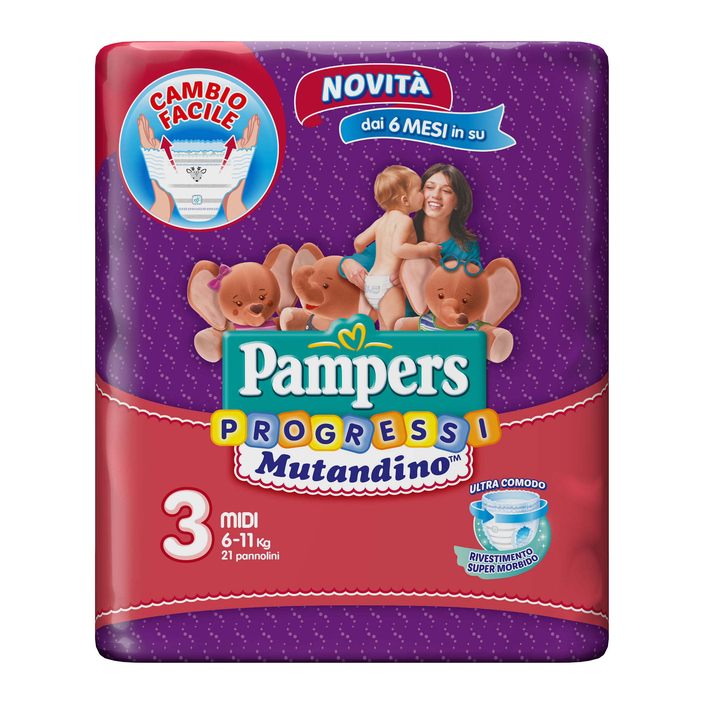 Pampers Progretgtgi Mutandino Cp Tg3 Midi 21 Pezzi