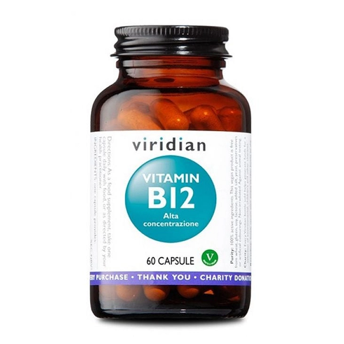 Viridian Vitamin B12 High Potency 60 Capsule Viridian Vitamina B12 Alta Concentrazione