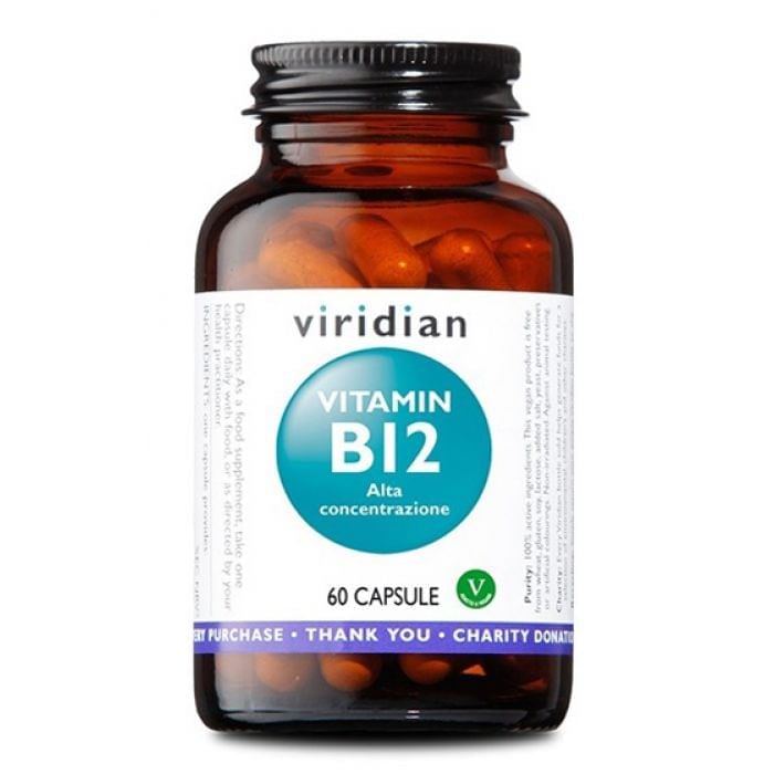 Viridian Vitamin B12 High Potency 60 Capsule Viridian Vitamina B12 Alta Concentrazione