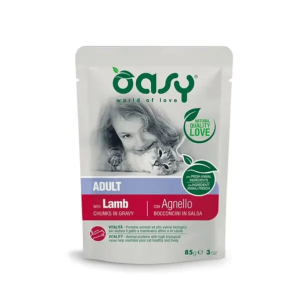 Oasy Wet Cat Bocconcini Adult Lamb 85 G