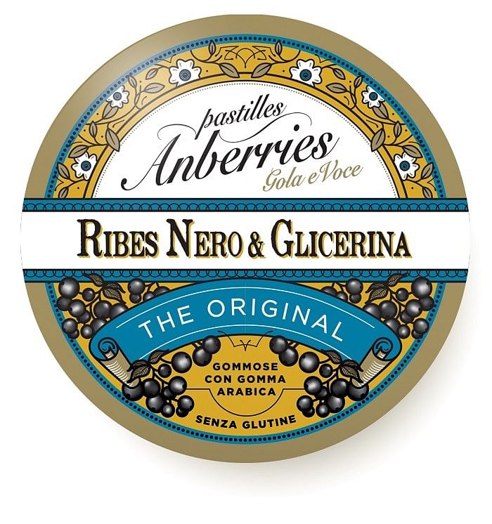 Anberries Classiche Ribes Nero & Glicerina Caramelle 55 G