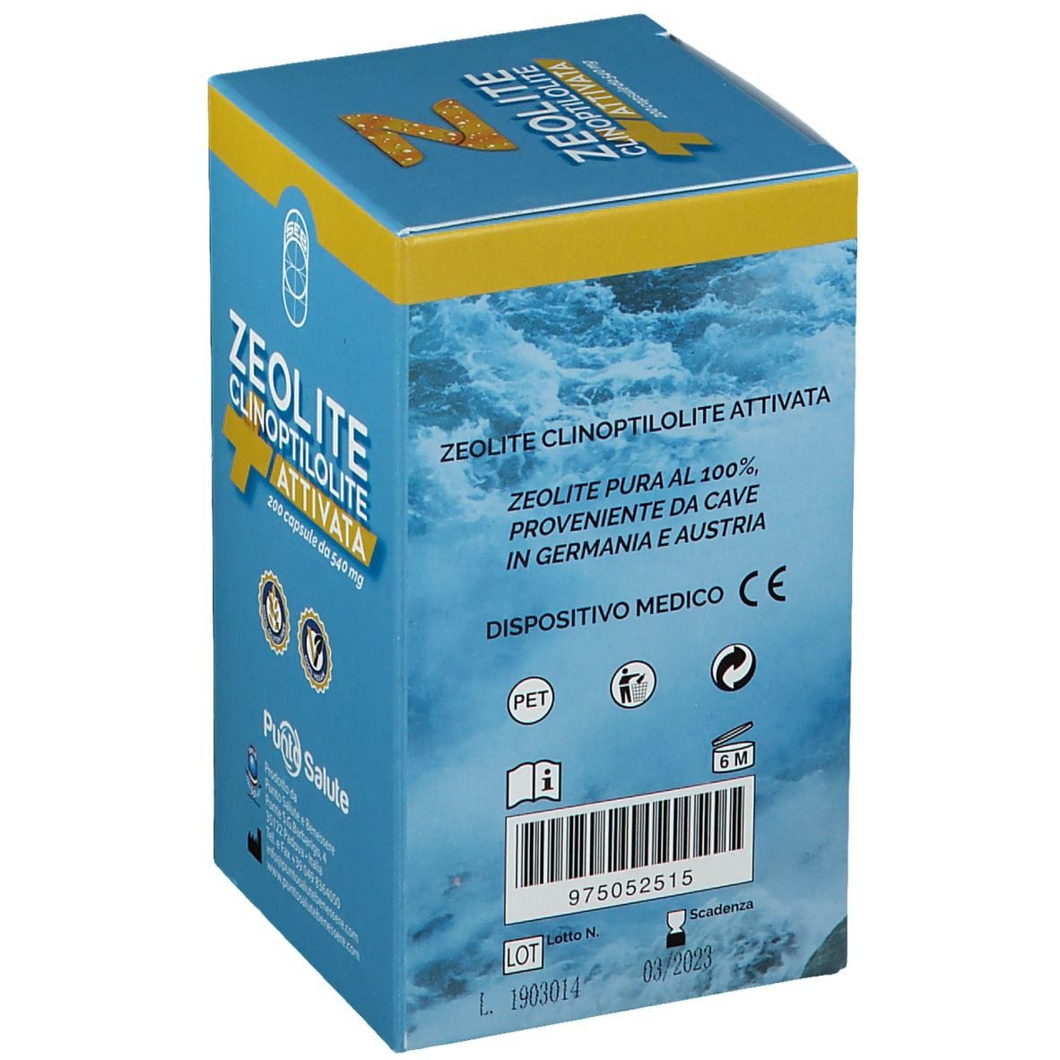 ZEOLITE CLINOPTILOLITE ATTIVATA SUPREMA 200 CAPSULE 540 MG 108 G