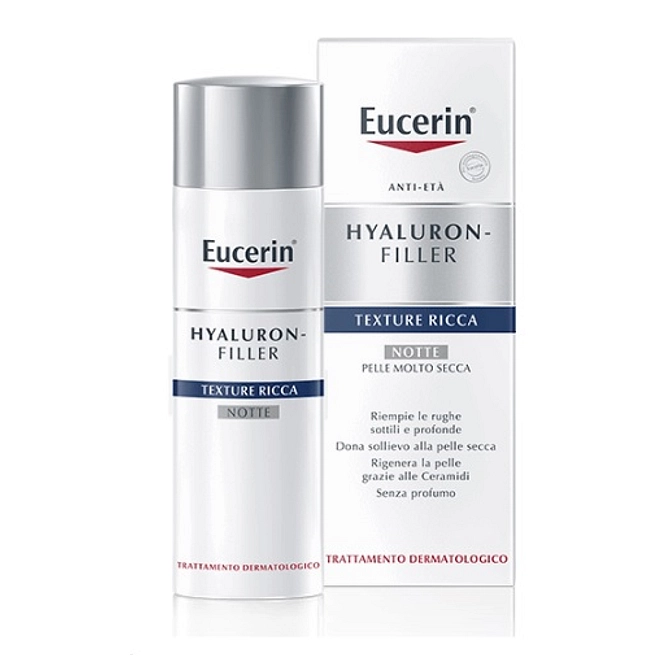 Eucerin Hyaluron+Filler Texture Ricca Notte 50 Ml