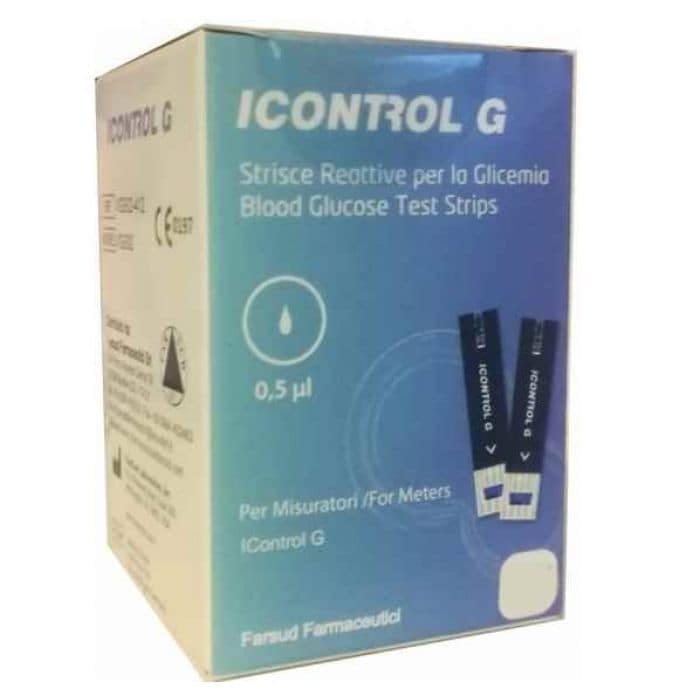 Strisce Misurazione Glicemia Icontrol G 50 Pezzi