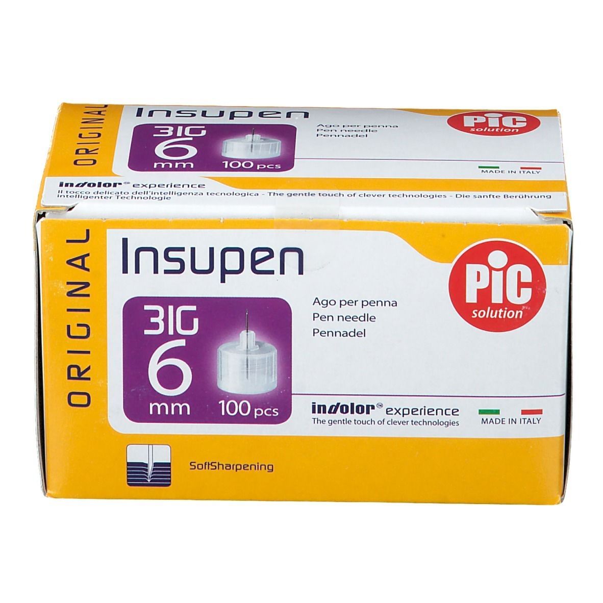 AGO PER PENNA PIC INSUPEN ORIGINAL GAUGE 31X6 MM 100 PEZZI