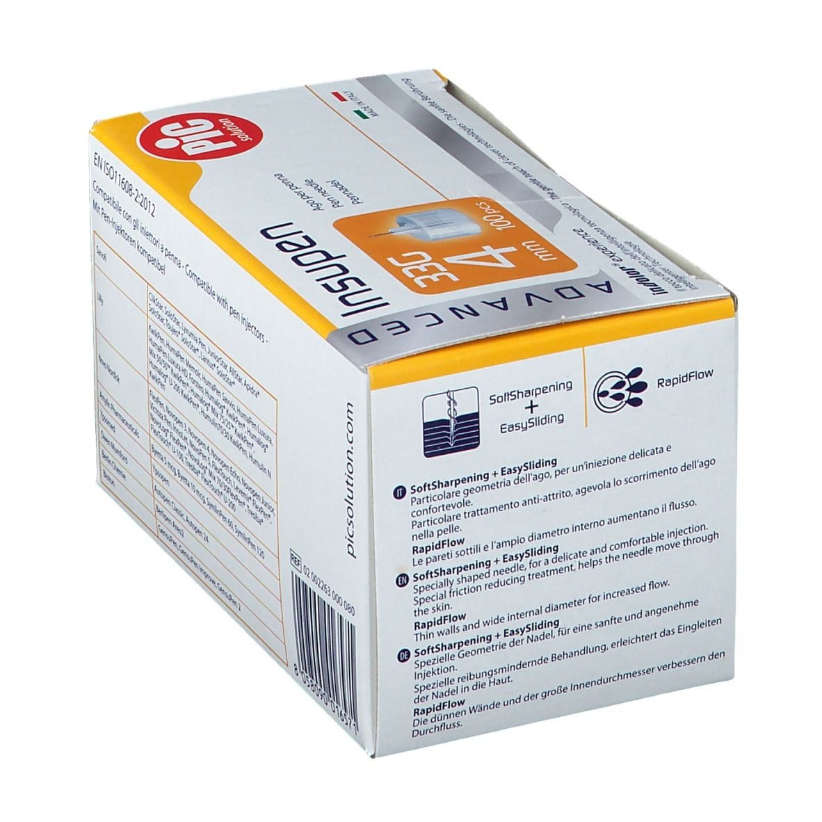 AGO PER PENNA INSULINA PIC INSUPEN ADVANCED GAUGE 33X4 MM 100 PEZZI