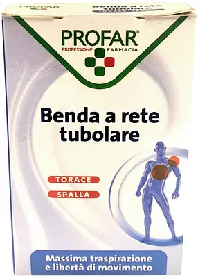 BENDA A RETE ELASTICA TORACE SPALLA 3 M TESI CALIBRO 8 PROFAR BENDA A RETE ELASTICA TORACE SPALLA 3 M TESI CALIBRO 8 PROFAR