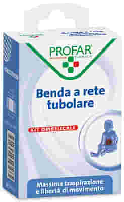 BENDA A RETE ELASTICA OMBELICALE 3 MT TESI + 3 GARZE CALIBRO 6 PROFAR