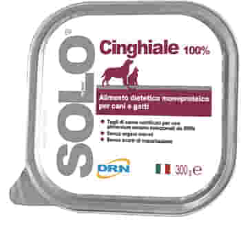 SOLO CINGHIALE PER CANI E GATTI 300 G