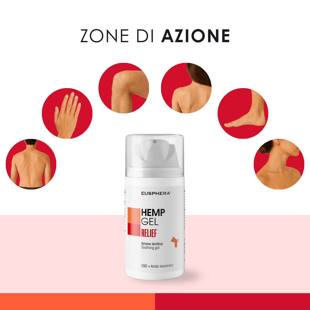 Eusphera Hemp gel Relief - Gel lenitivo per ossa e articolazioni