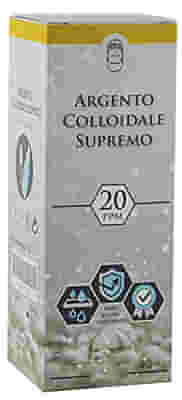 ARGENTO COLLOIDALE SUPREMO 20PPM CERTIFICATO SPRAY CON CONTAGOCCE + EROGATORE NASO + EROGATORE GOLA + EROGATORE PELLE