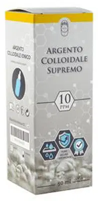 ARGENTO COLLOIDALE SUPREMO 10PPM CERTIFICATO CON CONTAGOCCE 50 ML ARGENTO COLLOIDALE SUPREMO 10PPM CERTIFICATO CON CONTAGOCCE 50 ML