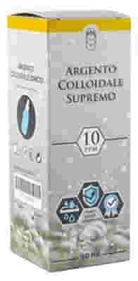 ARGENTO COLLOIDALE SUPREMO 10PPM CERTIFICATO CON CONTAGOCCE 50 ML