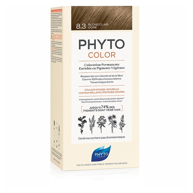 Phytocolor 8.3 Biondo Chi Dor 1 Latte + 1 Crema + 1 Maschera + 1 Paio Di Guanti