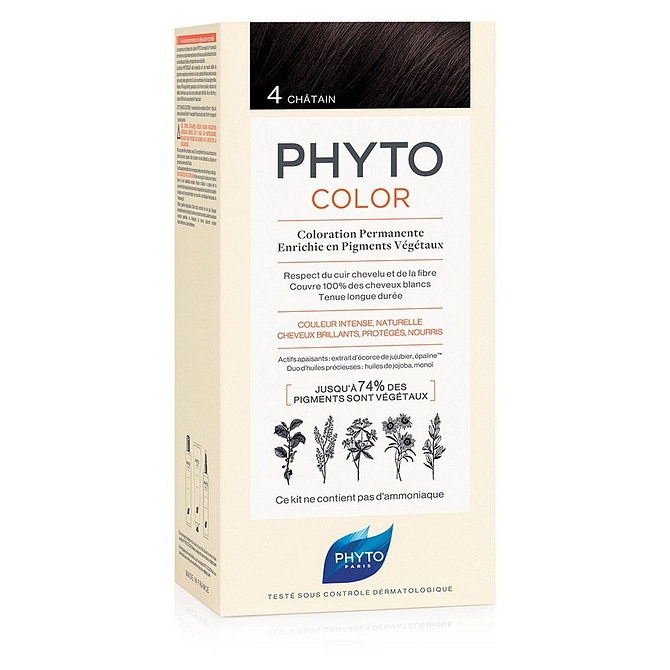 Phytocolor 4 Castano 1 Latte + 1 Crema + 1 Maschera + 1 Paio Di Guanti