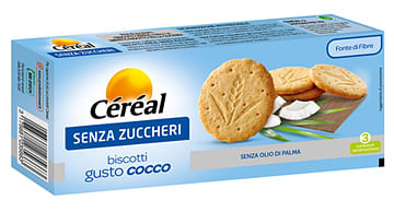 Cereal Biscotti Cocco Senza Zuccheri 132 G