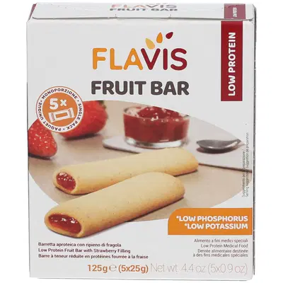 FLAVIS FRUIT BAR BARRETTA APROTEICA CON RIPIENO DI FRAGOLA 5 PEZZI DA 25 G FLAVIS FRUIT BAR BARRETTA APROTEICA CON RIPIENO DI FRAGOLA 5 PEZZI DA 25 G