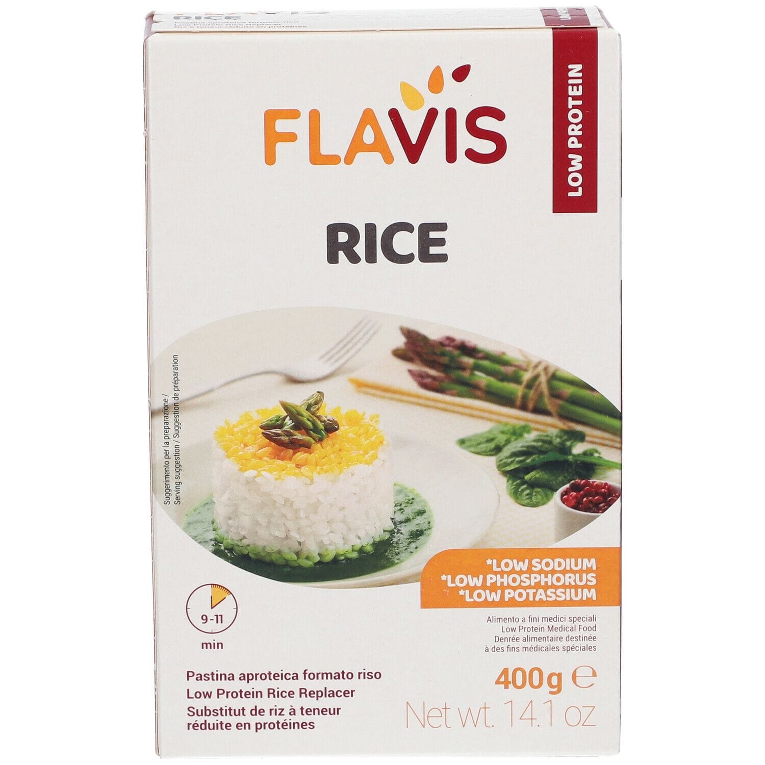 FLAVIS RICE PASTINA APROTEICA FORMATO RISO 400 G