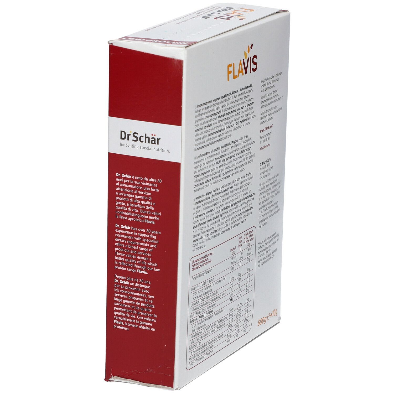 FLAVIS BREAD MIX PREPARATO PER PANE E IMPASTI LIEVITATI APROTEICI 500 G