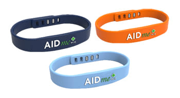 AIDME BRACCIALE SALVAVITA BLU CON SISTEMA NFC