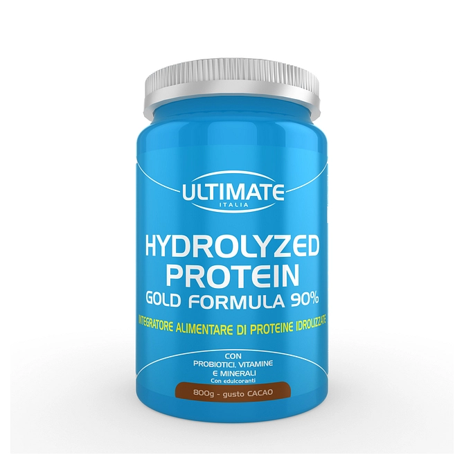 Ultimate Hydrolized Protein Gold Formula 90% Gusto Cacao 800 G Senza Glutine